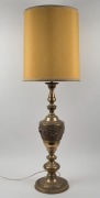 Eight assorted lamps and five assorted shades, A/F, including cast metal, Italian marble, carved sandalwood and others - 2