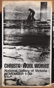 CHRISTO N.G.V. exhibition poster, together with an assorted lot of artworks, housed in a card folder, ​​​​​​​the poster 89 x 50cm