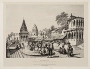 JAMES PRINSEP (1799 - 1840), Benares Illustrated in a Series of Drawings, [Calcutta : Baptist Mission Press, 1830],  folio; incomplete but with 21 lithographed and 7 engraved plates present. - 4