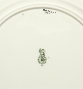 Six antique English stoneware dinner plates, together with a set of six ROYAL DOULTON&nbsp;cream and gilt dinner plates, plus a pair of antique hand-painted cabinet plates, 19th and 20th century, (14 items), the largest&nbsp;26cm wide - 3