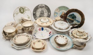 Soup tureens, soup bowls, saucers, tea ware etc, 20th century, (qty).