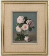 HORDON, Camellias, oil on panel, signed lower right "Hordon", 22 x17cm, 38 x 33cm overall - 2