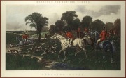 "Herring's Fox Hunting Scenes", Breaking Cover, reproduction engraving, attractively framed & glazed, overall 90 x 121cm. - 2