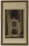 A group of framed prints and etchings, (10 items), ​​​​​​​the largest 102 x 80cm. - 10