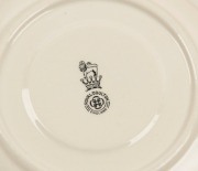 ROYAL DOULTON "Coaching Days" English porcelain tea ware including teapot, milk jug, sandwich tray, four&nbsp;cups, six saucers and six plates, (19 items), factory marks to the bases, the teapot 12cm high - 2