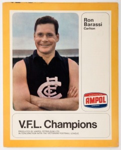 1968 Ampol 'VFL Champions' folder & 45rpm record - Ron Barassi, Carlton. Superb condition.