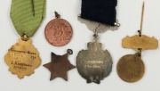 Group of five assorted medals and badges, 20th century - 2