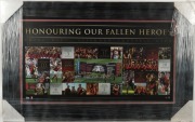 ATTRACTIVELY FRAMED POSTERS comprising of "The Australian Football League Medals of Honour"; "Honouring our Fallen Heroes - ANZAC DAY - Collingwood Football Club"; "Honouring our Fallen Heroes - ANZAC DAY - Essendon Football Club"; "Black Caviar"; and "Th - 2