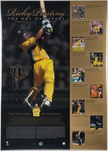 "RICKY PONTING&nbsp;The One Day Years" photographic display "Artist Proof" signed by Ponting; overall 80 x 56cm.