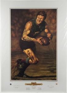 KEVIN MURRAY Australian Sports Legends limited edition print (#69/500) by Jamie Cooper; signed by the artist and Murray, with CofA. Overall 90 x 65cm.