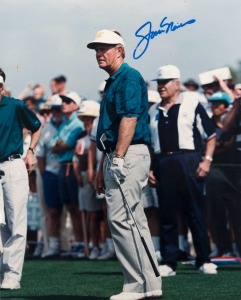 JACK NICKLAUS, original autograph on an original colour photograph, 25 x 20cm; with CofA.