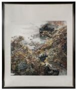 CAI TIANXIONG&nbsp;(1944 - ), (village scene with figures), watercolour, signed centre left, ​​​​​​​68 x 67cm, 106 x 88cm overall - 2