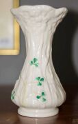 BELLEEK group of Irish porcelain vases, jugs and bowls, (9 items), one black stamp jug, the others with varying green stamps, the largest 15cm high - 2