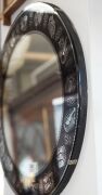 A vintage Italian circular wall mirror with decorative perimeter of music motifs, 20th century, 47cm diameter - 3