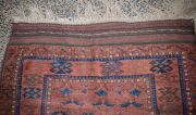 A hand-woven tribal rug with brown background, 200 x 105cm - 4