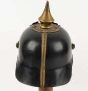 PICKELHAUBE German officer's helmet, World War 1 period, (1891 pattern) accompanied with timber hat block, (2 items) - 3