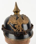 PICKELHAUBE German officer's helmet, World War 1 period, (1891 pattern) accompanied with timber hat block, (2 items) - 5