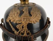 PICKELHAUBE German officer's helmet, World War 1 period, (1891 pattern) accompanied with timber hat block, (2 items) - 6