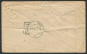 Envelopes: Aug.1920 "double-taxed" usage of 1½d brown KGV Star Embossed Envelope, uprated 1d Red KGV tied by 'NSW/T/10' tax stamp; sent to Holland; DELFT arrival b/stamp and 5c Postage Due tied by the same cds for re-direction from Delft to Overveen. - 2