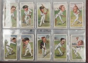 JOHN PLAYER: "1926 Cricketers Caricatures by RIP" two complete sets of 50 plus spares and W. D. & H. O. WILLS "1928 Cricketers Second Series of 50" lacking only No. 47. Presented in home-made albums. (3 items) - 2