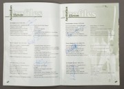 A full size Newbery Handmade Assault cricket bat signed by numerous cricketers who participated in the 2000 MS International Cricket Classic at Werribee Park Mansion in Melbourne. Together with an official programme&nbsp;for the event, also extensively signed. - 4