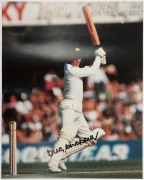 FOUR CRICKETING GREATS: Greg Chappell, Kim Hughes, Jeff Thomson and Doug Walters; attractive colour photographic prints, each accompanied by an Icons of Sport CofA. (4 pics + 4 CofAs). - 4