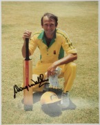 FOUR CRICKETING GREATS: Greg Chappell, Kim Hughes, Jeff Thomson and Doug Walters; attractive colour photographic prints, each accompanied by an Icons of Sport CofA. (4 pics + 4 CofAs). - 5