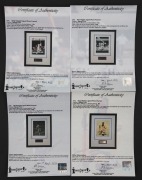 FOUR CRICKETING GREATS: Greg Chappell, Kim Hughes, Jeff Thomson and Doug Walters; attractive colour photographic prints, each accompanied by an Icons of Sport CofA. (4 pics + 4 CofAs). - 6