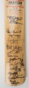 A full size Regent Match Poly-Coated cricket bat signed by numerous cricketers who participated in the 1997 MS International Cricket Classic at St. Kevin's College in Melbourne. Together with the official programme for the event, which is also extensively - 2