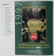 A full size Regent Match Poly-Coated cricket bat signed by numerous cricketers who participated in the 1997 MS International Cricket Classic at St. Kevin's College in Melbourne. Together with the official programme for the event, which is also extensively - 3