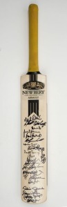 A full size Newbery Handmade Assault cricket bat signed by numerous cricketers who participated in the 2000 MS International Cricket Classic at Werribee Park Mansion in Melbourne. Together with an official programme&nbsp;for the event, also extensively signed.