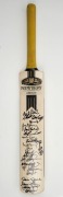 A full size Newbery Handmade Assault cricket bat signed by numerous cricketers who participated in the 2000 MS International Cricket Classic at Werribee Park Mansion in Melbourne. Together with an official programme&nbsp;for the event, also extensively signed.