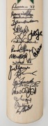 A full size Newbery Handmade Martlet cricket bat signed by numerous cricketers who participated in the 2000 MS International Cricket Classic at Werribee Park Mansion in Melbourne. The signatories include Ian Redpath, Doug Walters, Colin Croft, Joel Garner - 2