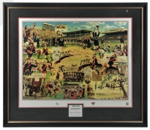 ESSENDON - KEVIN SHEEDY signed "Windy Hill" limited edition art print, (artist – Jamie Cooper). Comes with ASM Certificate of Authenticity. Framed: 77 x 88cm.