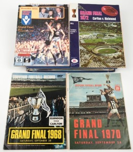 CARLTON IN THE FINALS 1968 - 1995: A good collection of "Football Records" for matches in which Carlton appeared: Qualifying Finals, Semi-Finals, Preliminary Finals and Grand Finals, (Total: 18 different).