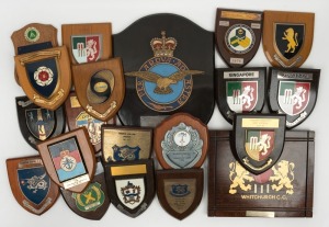 CRICKET IN SINGAPORE: An impressive collection of plaques commemorating cricket competitions and tours including June 1969 RAF Tour of Singapore, 1971 visit of The Joint Services Cricket XI, 1971 Hong Kong Cricket Association tour, 1977 Singapore - Hong K