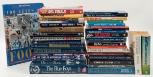 BOOKS: A Carlton and Australian Rules Football library; hard and soft cover. (35+).