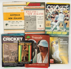 TOUR, TOURNAMENT & SERIES BROCHURES including 1970 Australia v N.Z.,  1971 England v N.Z., 1971 South Australia v Victoria, 1971 and 1972 John Player Sunday League Annual, 1972 and 1974 Gillette Cup Final, 1972 Rest of the World v Southern N.S.W. XI, 1975