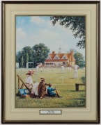 FRAMED PIECES: Twelve different cricket-themed displays; one signed by Rod Marsh; various sizes, mainly glazed. - 4