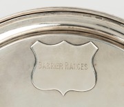 EARLY BHP INTEREST: HENRY YOUNG (of Collingwood in Melbourne)&nbsp;antique Australian silver serving tray with inscription "MANUFACTURED FROM THE FIRST SILVER FROM THE BARRIER RANGES" with central monogram - 2