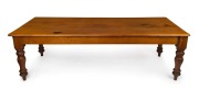 An antique Australian kauri&nbsp;pine farmhouse kitchen table, fitted with large drawer to one end, circa 1865, 76cm high, 242cm wide, 103cm deep