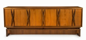 JAKOB RUDOWSKI&nbsp;vintage Australian sideboard, circa 1960s, 96cm high, 249cm wide, 50cm deep