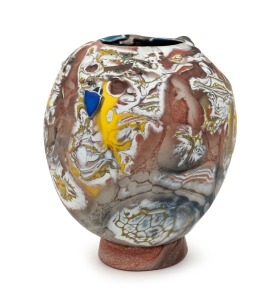 DON WREFORD Australian art glass vase, engraved "Don Wreford, 19th Sept. '07", 18cm high