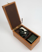 NEIL D. BROWN carved New Zealand greenstone sculpture, housed in original timber case with accompanying paperwork, 20th century, ​​​​​​​19.5cm high - 2