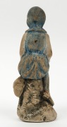 MERRIC BOYD pottery statue of a seated woman, incised "Merric Boyd, 1935, Murrumbeena", ​​​​​​​20cm high - 4