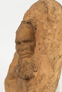WILLIAM RICKETTS pottery wall plaque with Aboriginal elder, with accompanying publication "A Living Voice Of The Bush", incised "Wm. Ricketts", ​​​​​​​30cm high - 2
