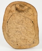 WILLIAM RICKETTS pottery wall plaque with Aboriginal elder, with accompanying publication "A Living Voice Of The Bush", incised "Wm. Ricketts", ​​​​​​​30cm high - 3