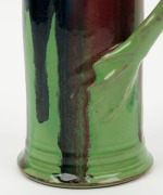 REMUED pottery jug with early shape and glaze in lime green, pink and blue, incised "Remued", ​​​​​​​18.5cm high - 2