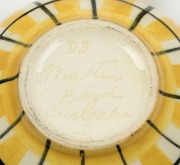 MARTIN BOYD set of six pottery ramekins, incised "D.B. Martin Boyd, Australia, D, Yellow Plaid", ​​​​​​​6cm high, 13cm wide - 3