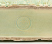 GREENWAY green glazed pottery flower trough, impressed factory mark to base, 15cm high, 46cm wide - 4